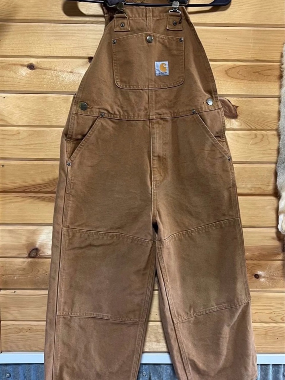 Carhartt Youth Tan Duck Canvas Overalls 8